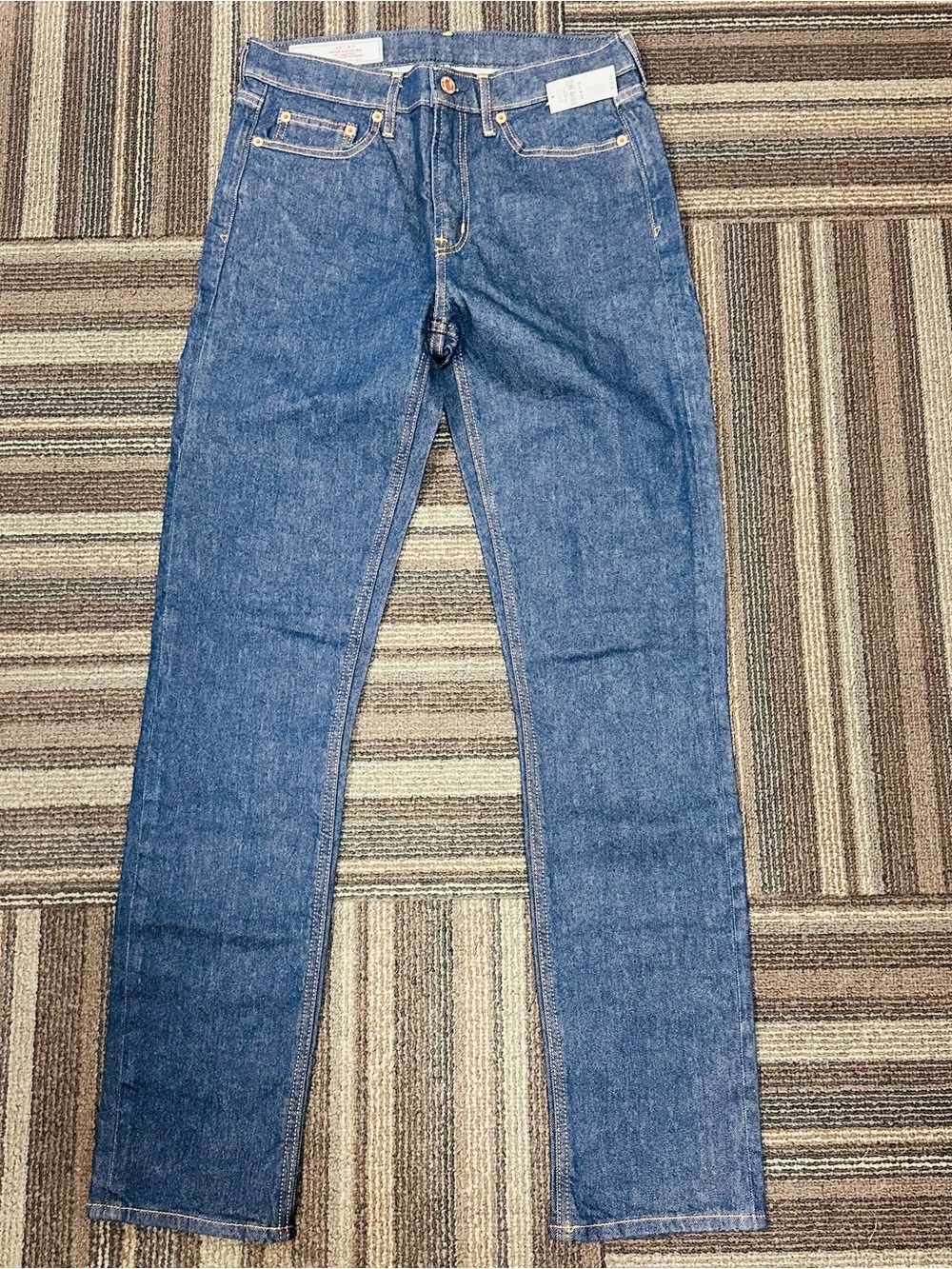 NWT GAP Women’s Blue Straight-Leg Jeans Vintage Slim Mid Rise Size 29 / 8 Tall